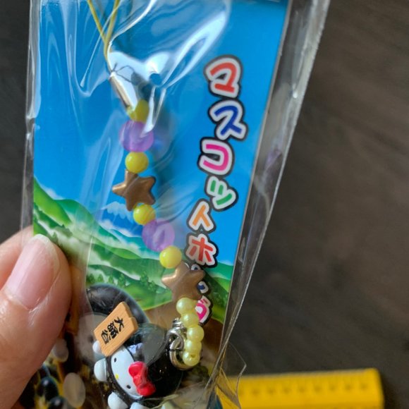 2003 HELLO KITTY BLACK TAMAGO 'BLACK EGG' CELL STRAP - Picture 7 of 8